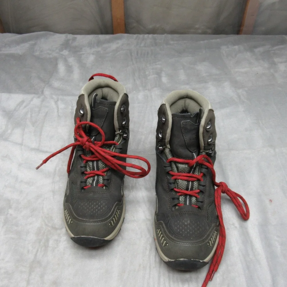 Vasque Kids‎ Hiking Boots 5 Brown Waterproof Red Laces Trail Trekking Breeze AT
